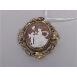 Victorian Cameo in Ornate Gilt Frame