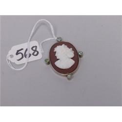 Antique Shell and Agate Cameo