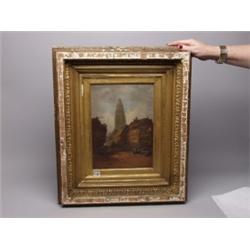 19th C. oil on Canvas Signed