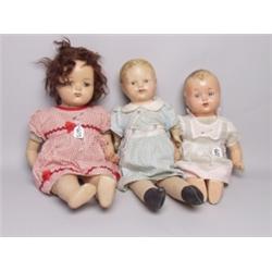 Three Vintage Dolls All with Sound Boxes