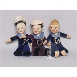Three Sailor Boy Dolls
