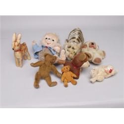 Eight Stuffed Toys Incl.  Schuco