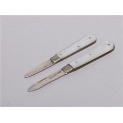 3 English Sterling Fruit Knives Sheffield