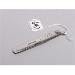 English Sterling Cased Pocket Knife