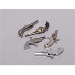 Five Miniature Fob Pistols