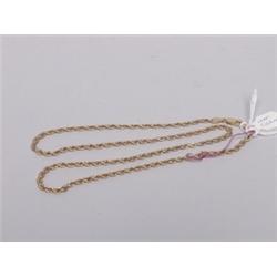 10K Chain Rope Link Necklace