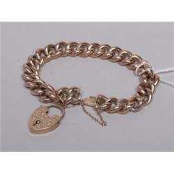 9K Rose gold Vi ctorian Bracelet with Lock