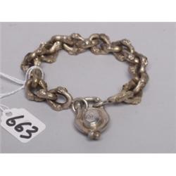 Antique French Gilt Sterling Bracelet
