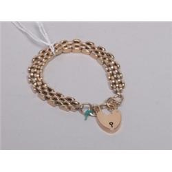 9K Rose Gold Bracelet with Lock