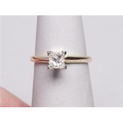 14K Gold Ring .77 Ct Diamond
