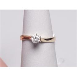 14K Gold Ring  .41 Ct Diamond