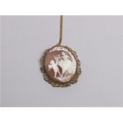 Antique Carved Cameo in Gilt Mount