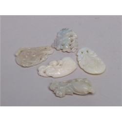 Five Items Carved Australian Opals