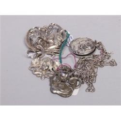 Art Nouveau Sterling Jewelry 4 Pieces
