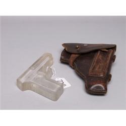 Hand Carved Plexiglass Pistol