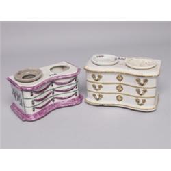 Two Continental 19th C. Ink Stands