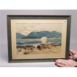 Vancouver Beach Watercolour 