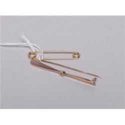 Two Vintage 9K Gold Novelty Pins