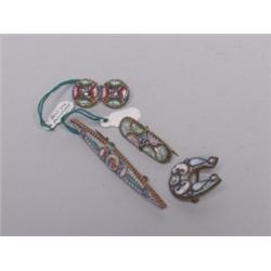 4 Micro-mosaic Brooches 