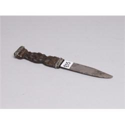 Early 19th C. Sterling Mounted Dirk