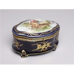 Antique Painted Porcelain Box