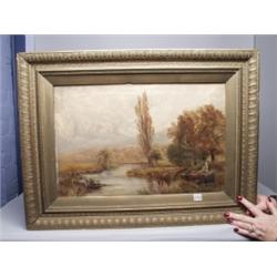 Fine 19th C English Oil on Canvas