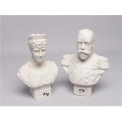 Geo V and Queen Mary Bisque Figures