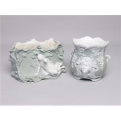 Two German Bisque Bowls Art Nouveau