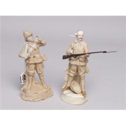 Two German Bisque Soldiers