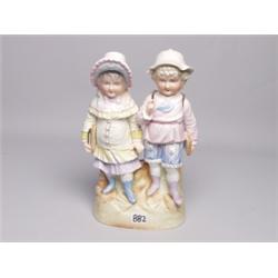 German Bisque Group  Two Children