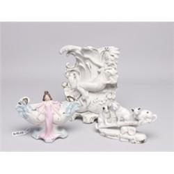 Three Antique German Bisque Items