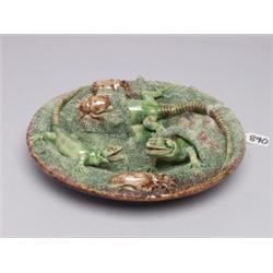Portuguese Majolica Lizards Plate