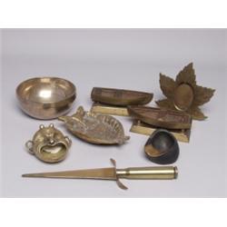 Estate Lot of 8 Old Brass Items