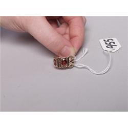 Antique 10K Rose Gold & Garnet Ring