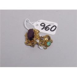 Two Art Nouveau Brooches