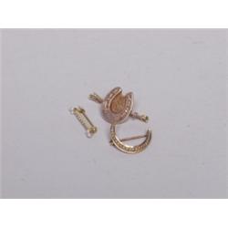 Three Antique Gold Pins