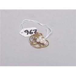 Birks 14Kt Gold Pearl Pin