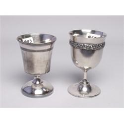 2-19th C. American Silver Plate Goblets