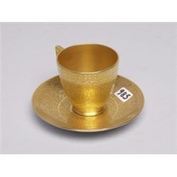 Gilt Demi-Tasse Cup & Saucer