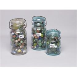 Three Jars of Old Marbles