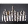 Image 1 : Misc Sized, 1/2" Shank HSS End Mills, 15 Total