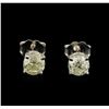 Image 1 : 1.21 ctw Diamond Stud Earrings - 14KT White Gold