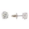 Image 2 : 0.97 ctw Diamond Stud Earrings - 14KT White Gold