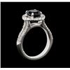 Image 5 : 1.61 ctw Sapphire and Diamond Ring - 14KT White Gold
