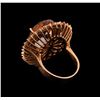 Image 3 : 14KT Rose Gold 11.58 ctw Morganite and Diamond Ring