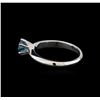Image 3 : 14KT White Gold 0.68 ctw Round Cut Fancy Blue Diamond Solitaire Ring