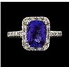 Image 2 : 2.61 ctw Tanzanite and Diamond Ring - 14KT White Gold