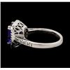 Image 3 : 2.61 ctw Tanzanite and Diamond Ring - 14KT White Gold
