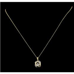 0.35 ctw Diamond Pendant - 14KT Yellow Gold