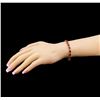 Image 4 : 15.00 ctw Pink Tourmaline and Diamond Bracelet - 14KT Yellow Gold
